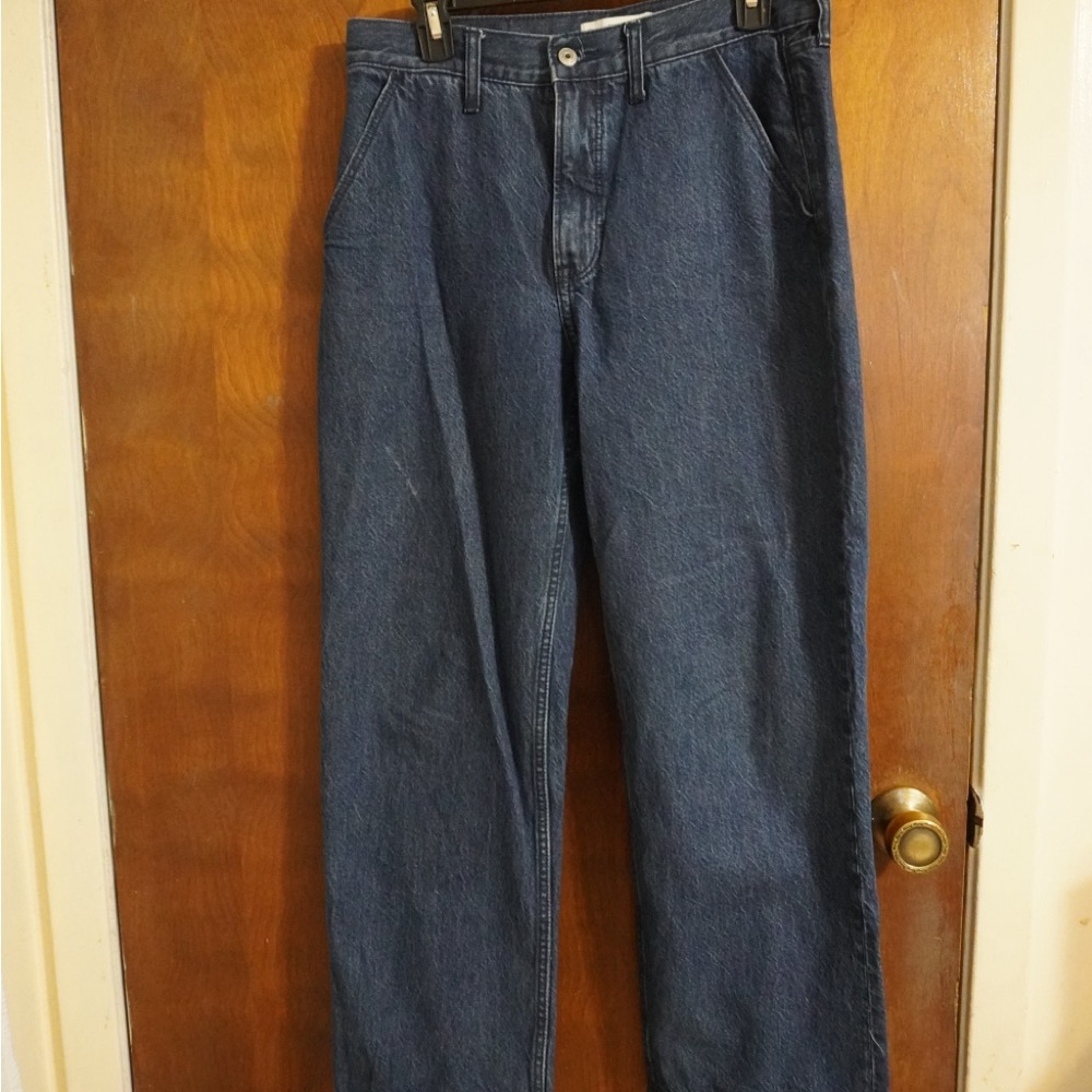 Abercrombie & Fitch Women's Straight Dark Blue Denim Jeans